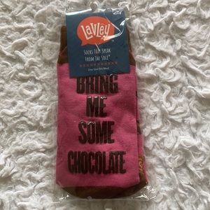 NWOT pink & brown socks